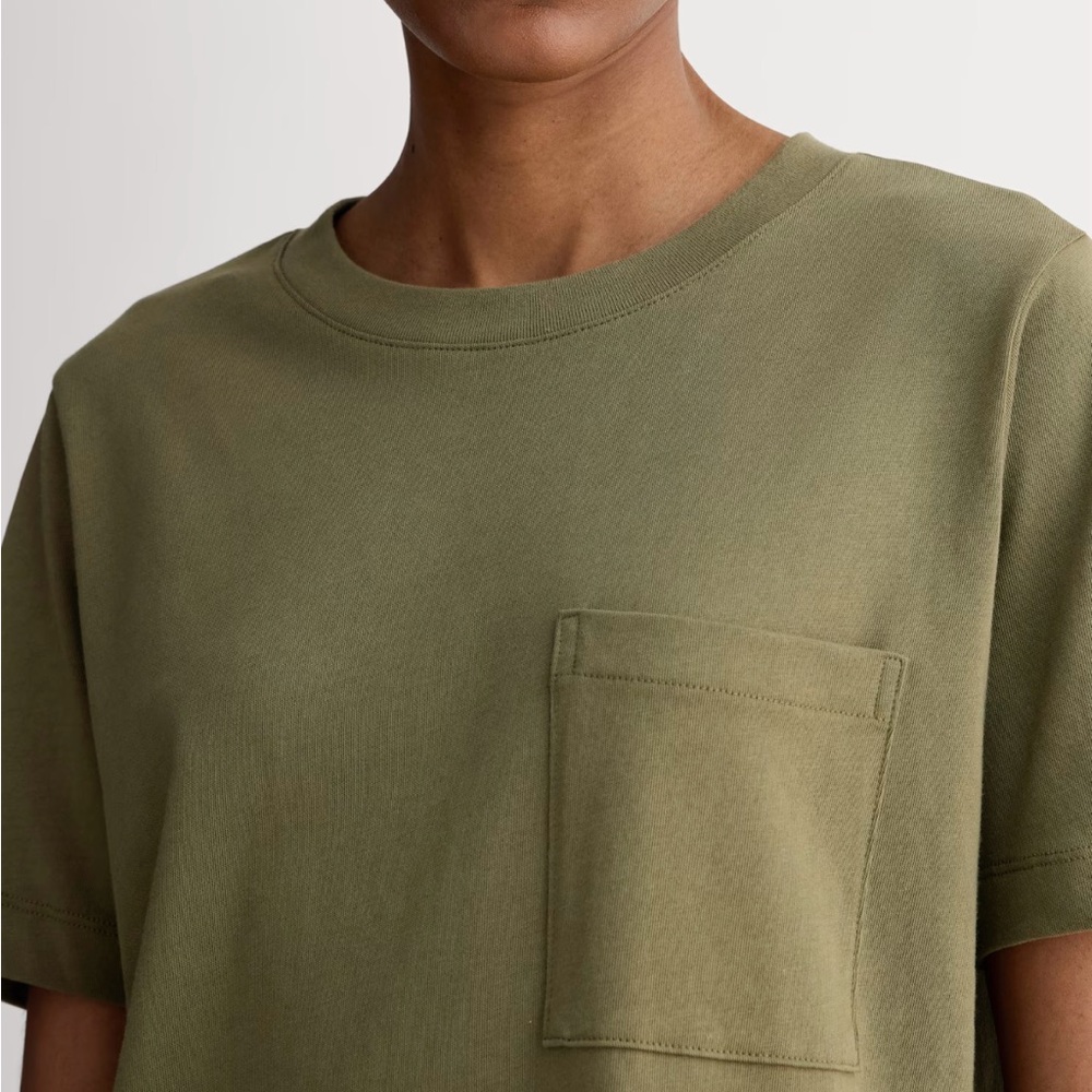Everlane Khaki Green Weekend T-Shirt Dress, NWOT - Picture 3 of 9